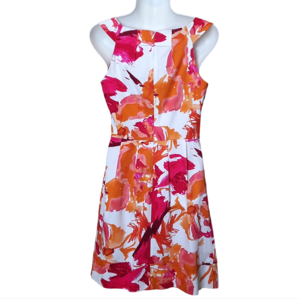 Calvin Klein Abstract Floral Print Dress - Picture 8 of 9